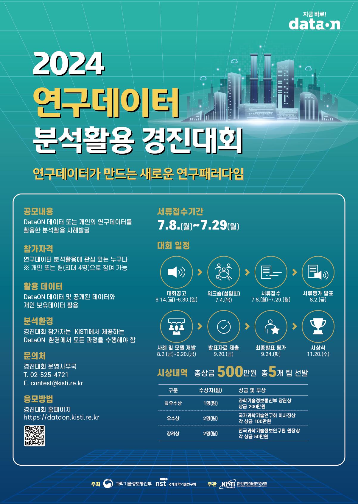 2024 연구데이터 분석활용 경진대회 포스터