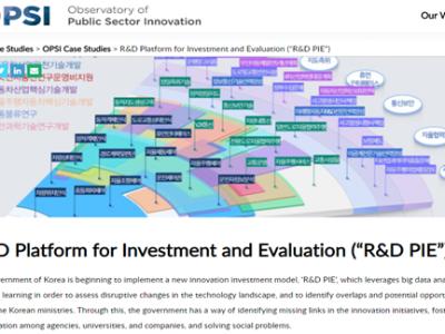 “패키지형 투자플랫폼(R&D Pie)” OECD가 뽑은 대한민국 정부혁신 사례 선정