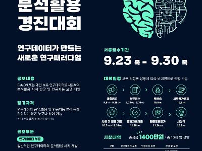 KISTI, 2021년 연구데이터·AI 분석활용 경진대회 개최