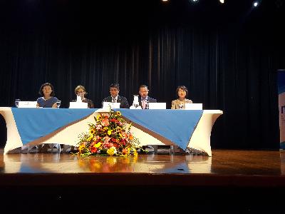 Dr.Choi Hee-yoon delivered welcome speech at the openining ceremony of SINCYT and shook hands with Carlos Alvarado, President of Costa Rica image